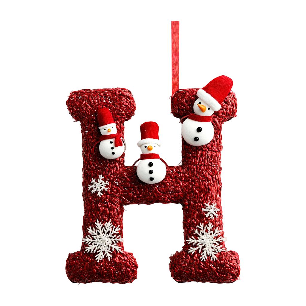 2D 26 Letter  Christmas Ornaments Acrylic Flat Christmas Tree Home Decorations Ornaments