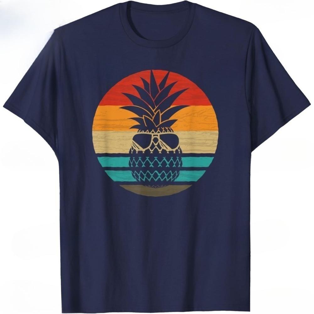 Funny Fruits Graphic Printed Pineapple Retro Style Ananas Lovers TShirt Hip Hop Casual Fahsion Streetwear Yk UNISEX T Shirt