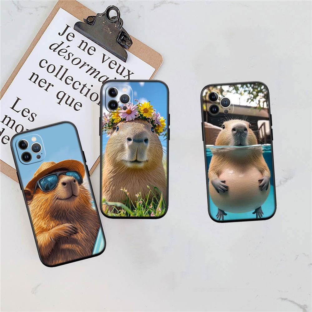 PP13 Cartoon Capybara Soft Shell Phone Case for OPPO A3 Pro A72 A74 A76 A77 A77S A78 A79 A94 A95 A18 A40M A58