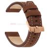 Vintage Matte Genuine Leather Watch Band for Omega for Rolex 18/20/22/24mm Black Brown Thick Straps Stitching Cowhide Wrist Belt