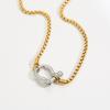 Gold Plated Carabiner Style Necklace Titanium Steel Pendant Neckchain Jewelry Ideal For Unisex Wear And Gift