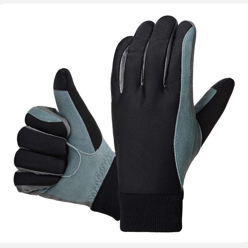 Autumn and Winter Touch Screen Warm Gloves Deerskin Anti Slip Wear Resistant Mountaineering and Cycling Windproof Gloves for Women