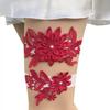 European & American Bridal Chiffon Flower Rhinestone Garter