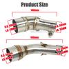 RZ YZFR3 YZFR25 Adattatore Connettore Tubo di Scarico Slip On per Moto Processo di Rivestimento Tubo Centrale Per Yamaha YZF R3 R25 2013-2020