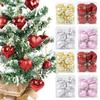 11 Stück Weihnachtsanhänger Stern Herzform Hängende Ornamente Weihnachtsbaum Kugel Dekor Weihnachtsfeier Dekoration Navidad Neujahr