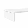 Dual Monitor Stand White 100 X 27 X 10 Cm Engineered Wood