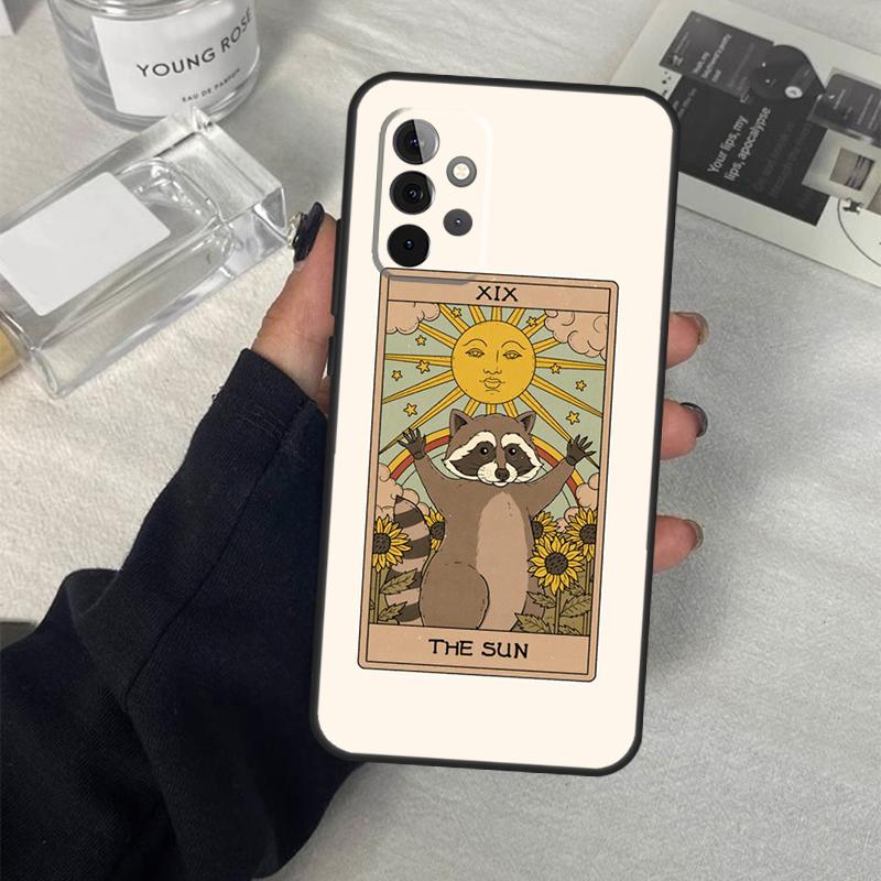 

Raccoon Art Tarot Case For Samsung Galaxy A54 A34 A14 A36 A56 A06 A13 A53 A32 A12 A22 A52 A35 A17 A16 A55 A15 Samsung A72