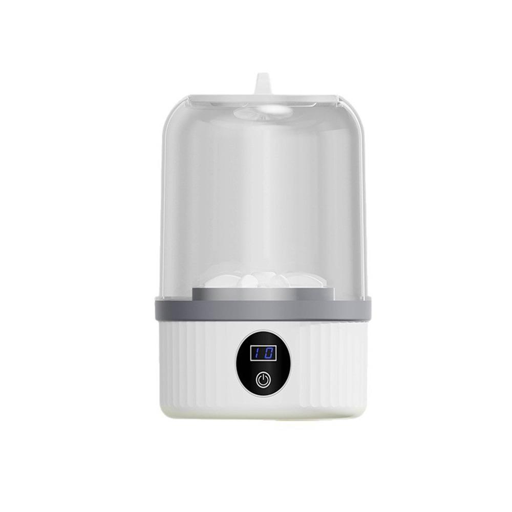 

Transparent Tank Double Cup Washing Machine 2 Modes Portable Sock Washer Travel Use Single Cup