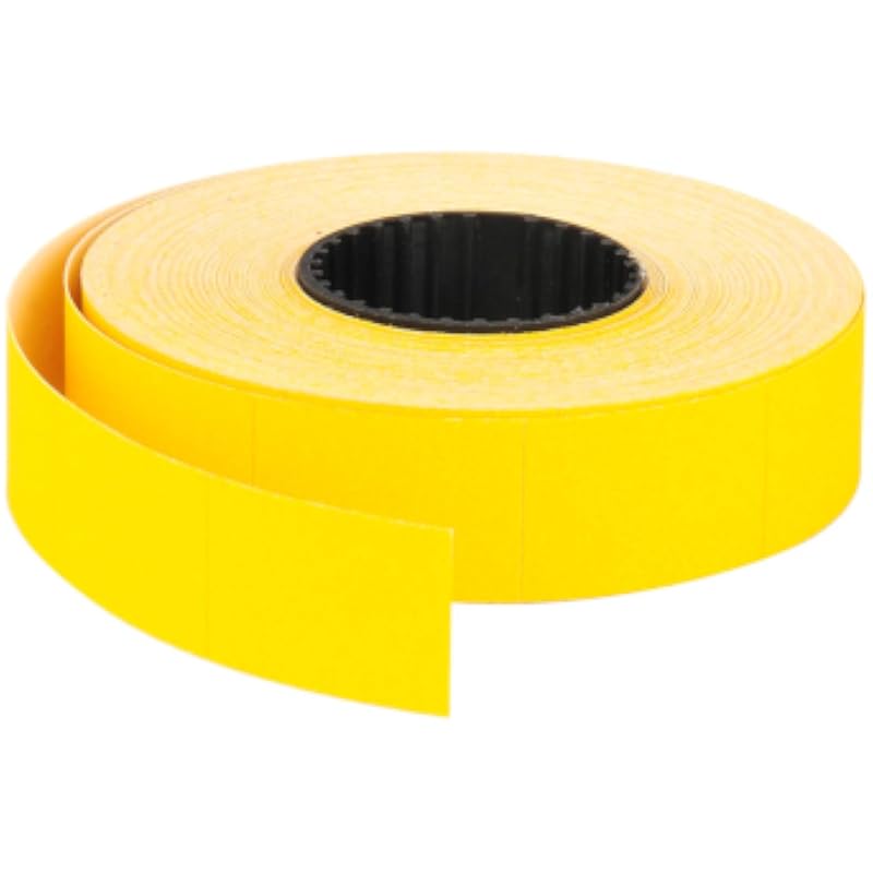 Bambalio 6600 2 Line Yellow Colour Plain Label Rolls 10 Rolls X 600 Labels (Box Pack) Compatible With 6600 Labeling Mach