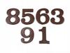 Black Plastic Number 200mm 6