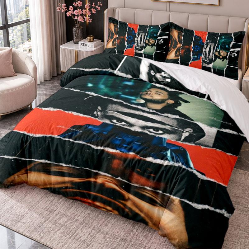 The Weeknd 3Pcs Bedding Set Duvet Cover With Two Pillowcases For Bedroom Home Decoration