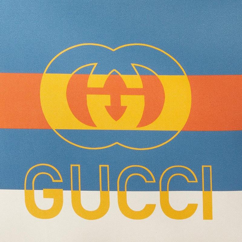 Gucci Webbing Interlocking Double G Canvas Tote Bag Shopping Bag Handbag Regular Children's White/Blue/Orange