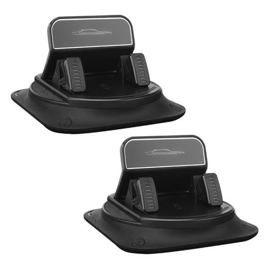 Yousheng Dashboard Car Phone Mount 360 Degrees Rotatable Phone Holder with Non-Slip Pad One-Hand Operation Parking ID Plate Holder for IPhone