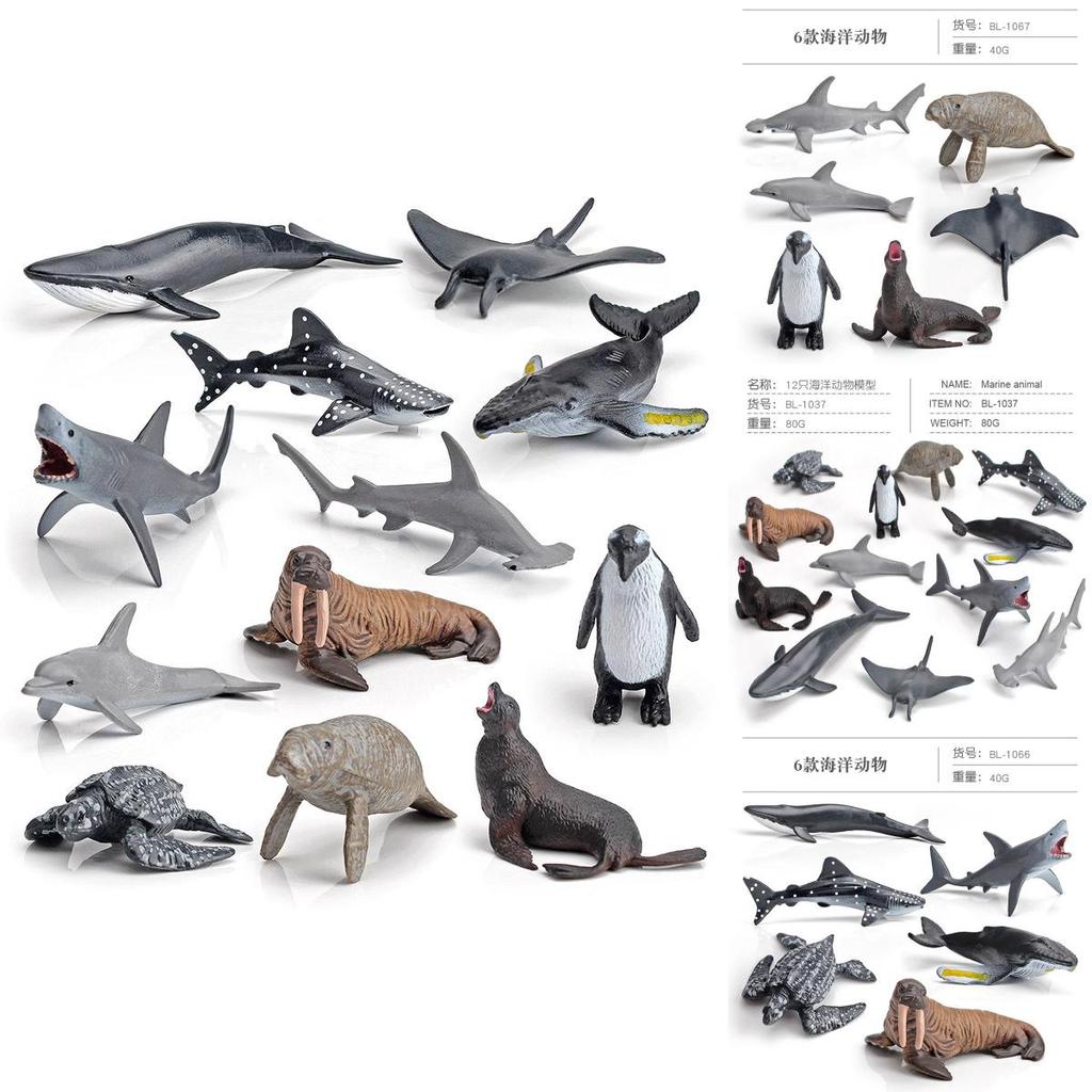 דמויות PVC של יצורי ים עם תצוגה סטטית לחובבי הים ועיצוב אקווריום