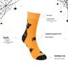 Plus Size Halloween Pumpkin Witch Funny Casual Mid-Calf Socks for Men & Women