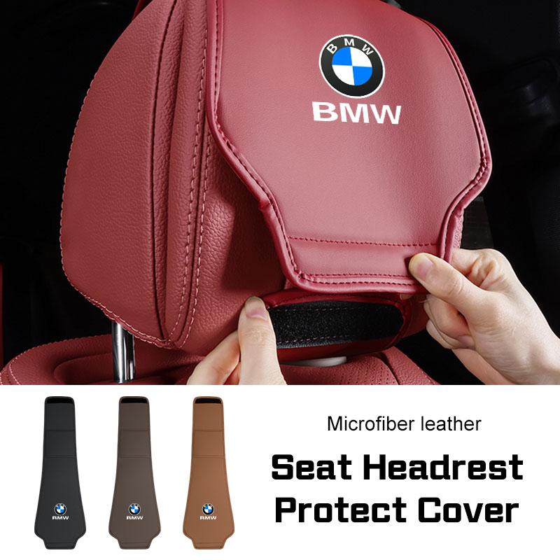 Leather Car Seat Headrest Protective Cover Accessories For BMW X1X3 X5 X4 X6 X7 1 3 5 6 7 Series E46 E60 E90 F48 F01 G30 G20 G11 ydbn48