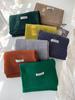 Korean version of Mars green knitted wool scarf women's winter ins Christmas solid color student couple warm scarf men