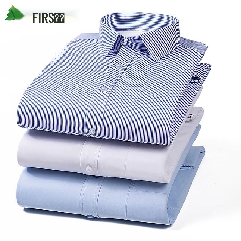 Shanshan Men's Business Flannel Lined Dress Shirt