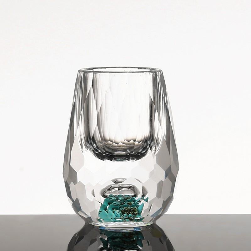 Gold foil small wine glass wine dispenser Baijiu hotel commercial high-end crystal reinforced glass foreign wine set sober