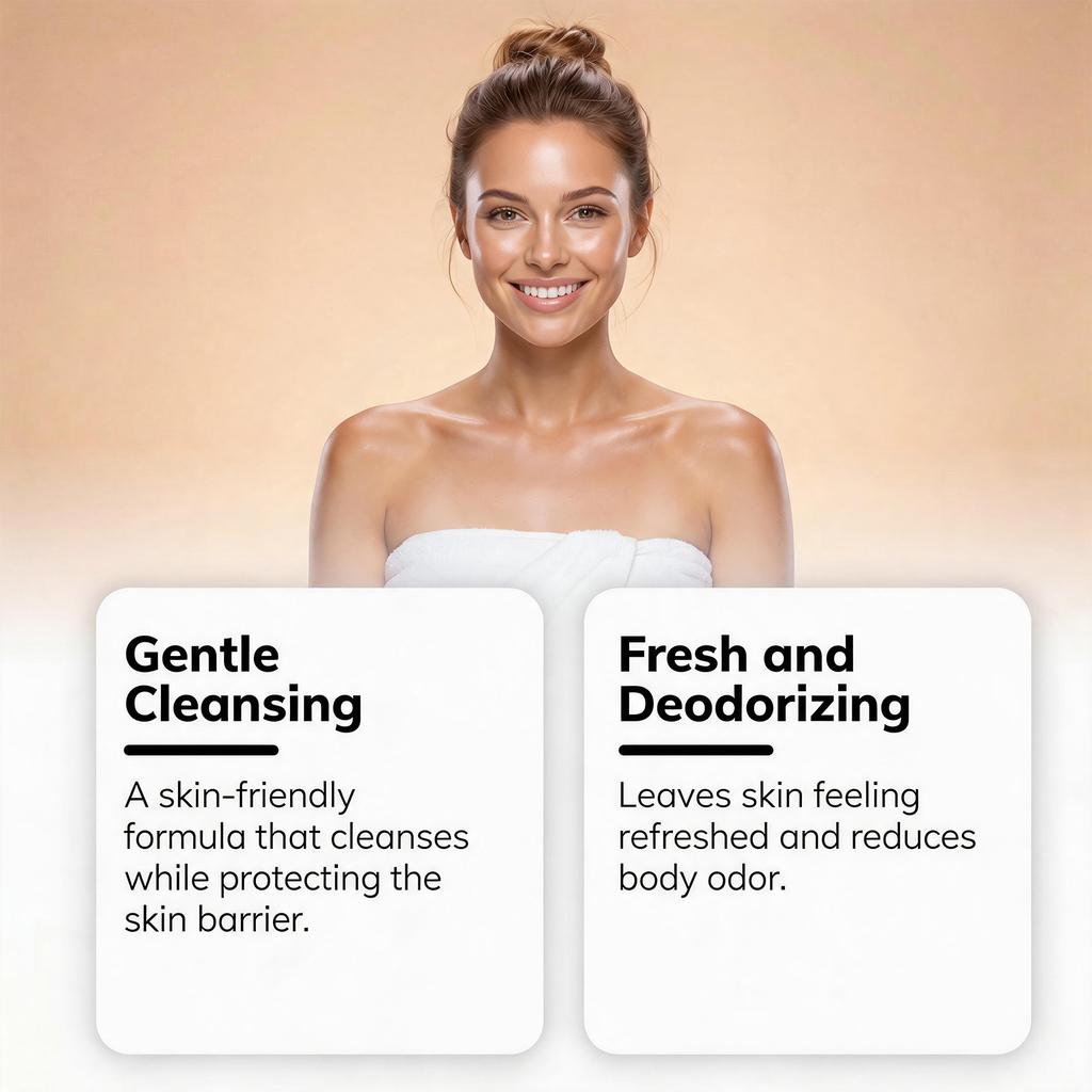 JAYSUING Persimmon Fresh Shower Gel - Gentle Cleansing with Rich Foam, Moisturizing & Non-Tightening Body Wash 100ml