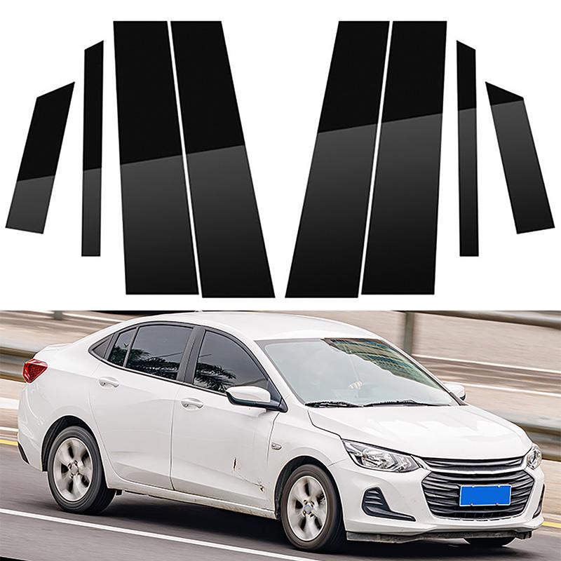 8pcs/set Car Pillar Posts Trims Cover Decoration For Chevrolet Onix 2020-2023 Window Decoration Cover BC Column Stickers