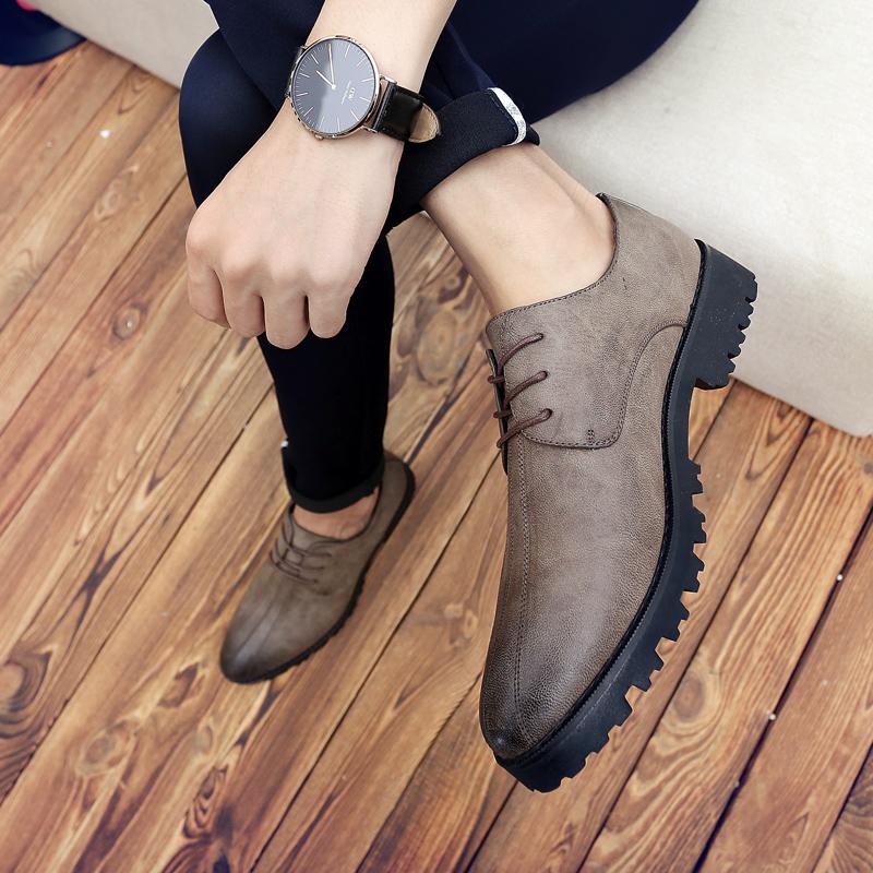 Sommarlyx Enkla Stora Storlekar Herrklänningsskor Spetsiga Höjdökande Herr Vattentäta Formella Affärsläder Skor för Män