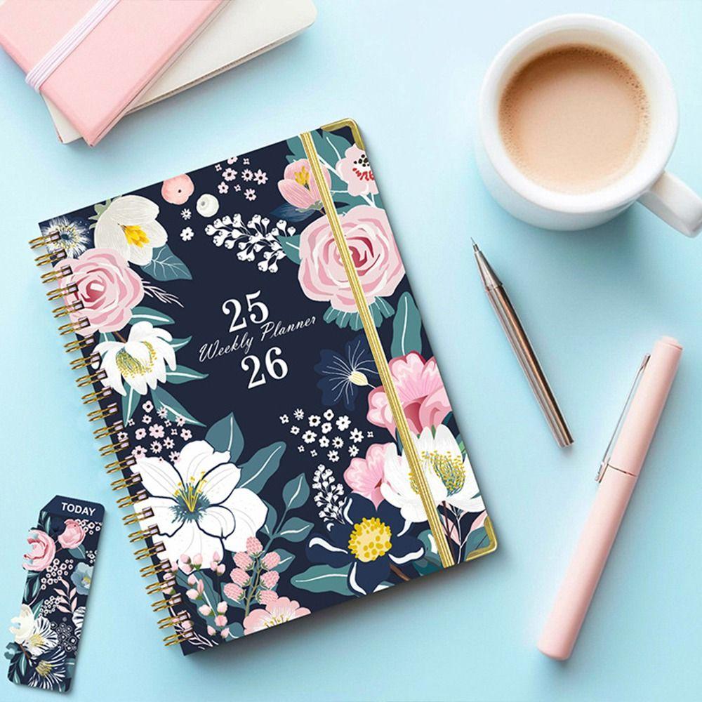 12 Months Schedule Planner Notepad To Do List Binder Coil Notebook A5 Agenda Book  Business
