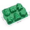 Food-Grade Silicone Candy Mold with 3D Christmas Designs Tree Gingerbread Man Snowman Santa Bells for Baking Chocolate Cookies