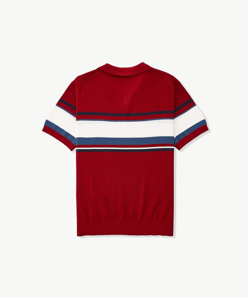 STCO Diems Ice Touch Open Collar Knit Wine (Classic Fit)_Dktub06Cma