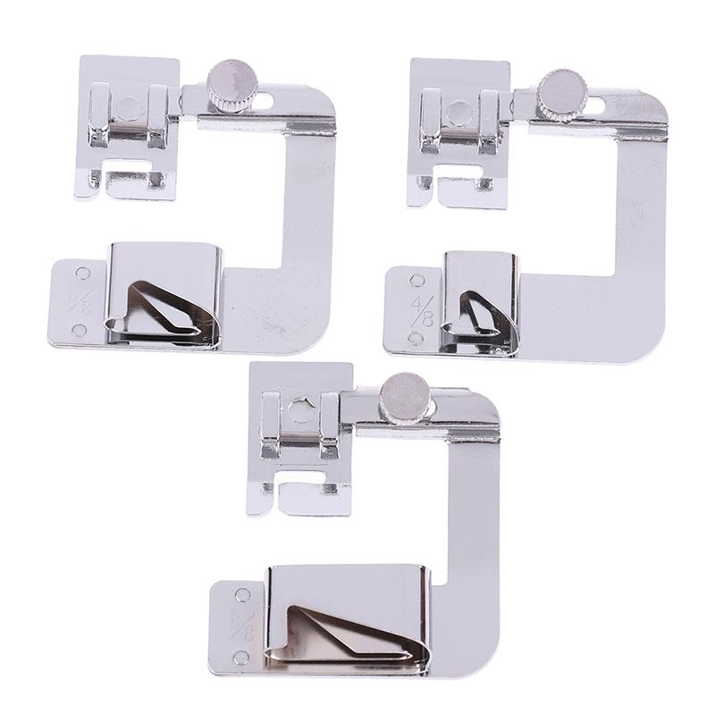 3Pcs/Set Domestic Sewing Machine Foot Presser Rolled Hem Feet For Brother Singer
