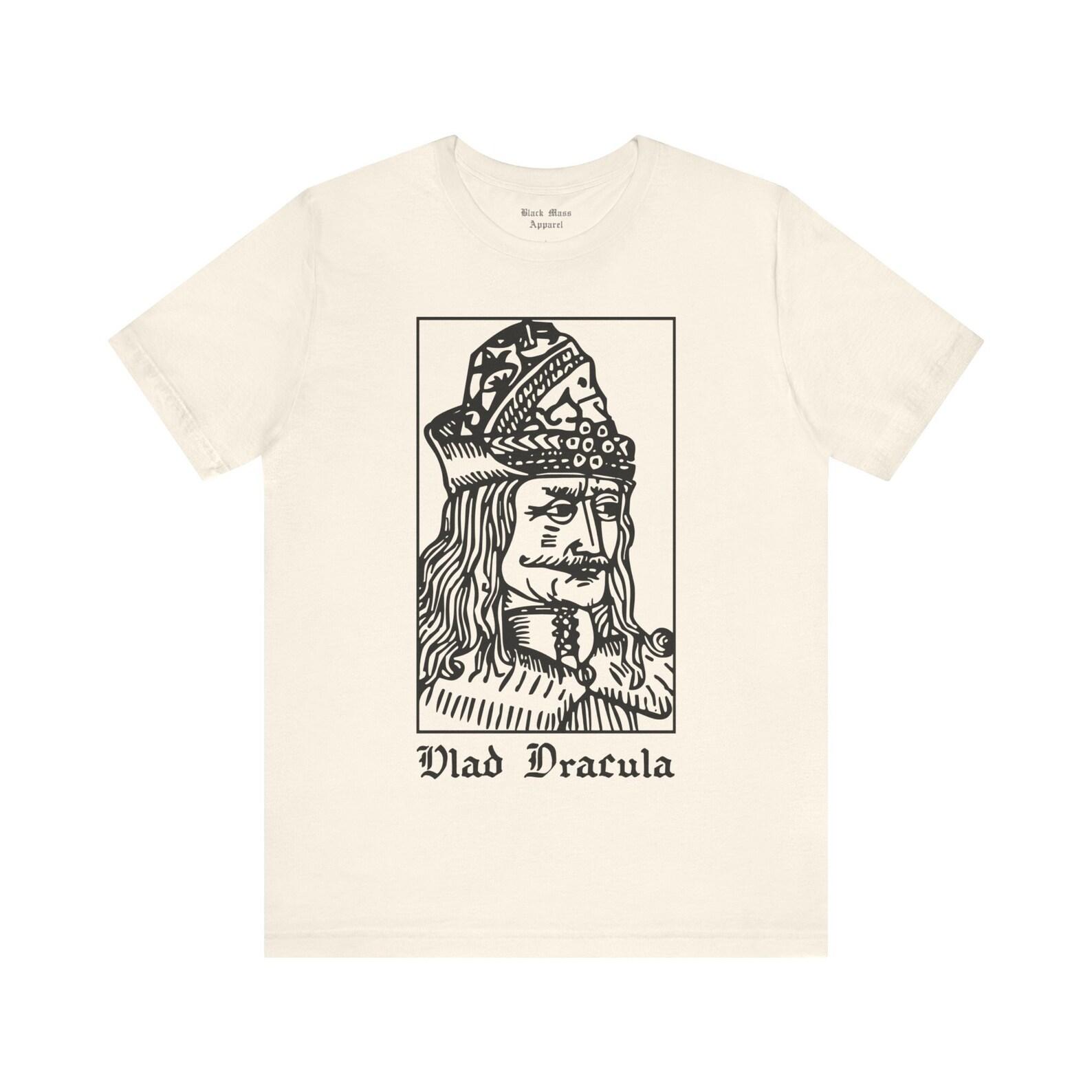 Vlad Dracula, Vlad the Impaler T-Shirt, Tepes Shirt, Vampire T-Shirt, Serial Killer, Vintage Gothic Unisex Jersey Short Sleeve Tee 3XL
