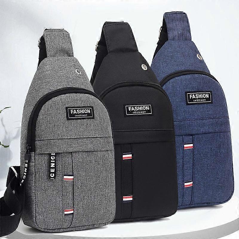 Men Chest Bag Casual Sports Shoulder Crossbody Bag Canvas Backpack