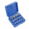 14Pcs E4‑E24 1/4" 3/8" 1/2" Drive Female E‑Type Plum Blossom Socket Wrench Kit with Storage Box Auto Repair Hand Tool