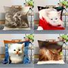 Home Decor Cute Kitten Patterns Pillowcase for Home Decor Pattern Cushion Cover Suitable for Sofa Bedroom Car Pillow Cover