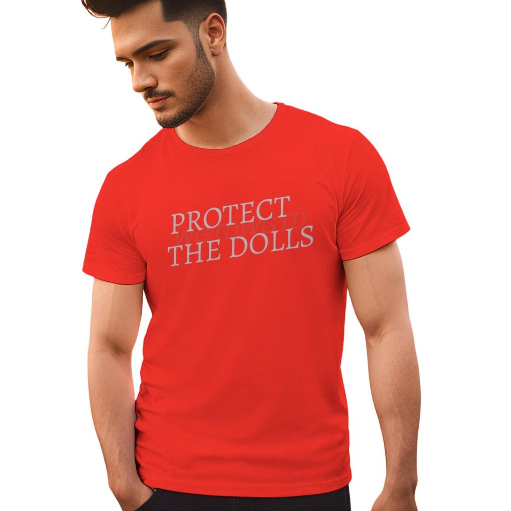 Protect The Dolls Print Tshirts Summer Short Sleeve Tee Shirts For Men Round Collar Hot Selling T Shirts Men Personalized Tops