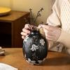 Creative Unique Black Ceramic Vases Home Living Room Desktop Decoration Exquisite Dining Table Flowers Arrangement Vase