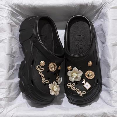 7.0cm Height Increase EVA Hole Shoes Female Summer New Cute Muffin Thick Bottom Stepping Shit Feeling Non-slip Head-hole Shoes