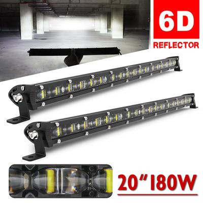6D Ultra Strip LED Light Bar 8" 14" 20" Inch Driving Fog Lamp Work Light 4x4 Led Bar for Motorcycle Offroad SUV ATV Tractor