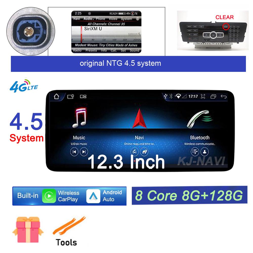 New 12.3" Android 14 For Mercedes Benz A Class W176 X117 X156 W463 2015-2018 Car Radio Stereo GPS Navigation Video 4G Lte