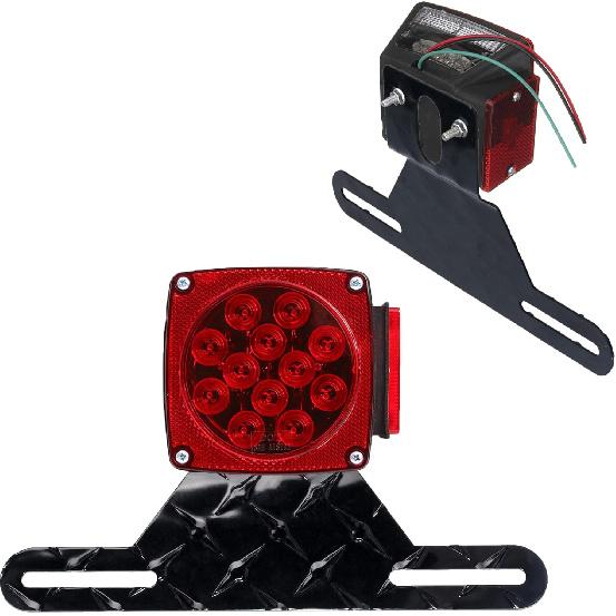 Universal Trailer License Plate Bracket Kit With Reflective Sticker – Durable Mounting Frame For RV, Boat, Trailer