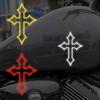 2 Pcs Reflective Cross Stickers Durable Anti-scratch Decals for Motorcycle Helmets Car Windows Bike Frames Off-road Riding Use
