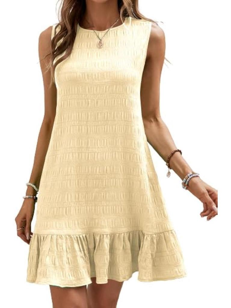 2024 Frühling/Sommer Ärmellos Rundhals Vielseitiges Damenkleid