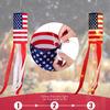 Amerikanische Flaggen-Windsock mit LED-Lichtern, große rot-weiß-blaue patriotische Windsocke für den 4. Juli, Memorial Day, Garten, Außenbereich