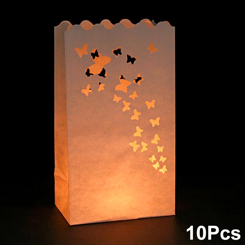 

10 шт. огнестойкие мешочки для свечей для вечеринок, полые, на Хэллоуин, белый, на День святого Валентина, доступно несколько вариантов