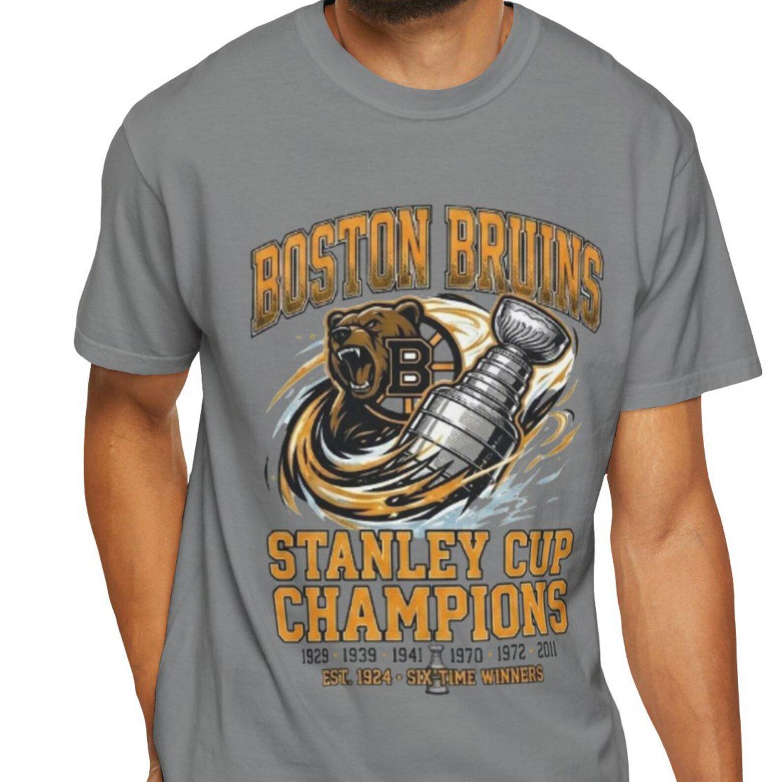 Comfort Colors® Boston Bruins Stanley Cup Shirt - Vintage NHL Champions Tee XL