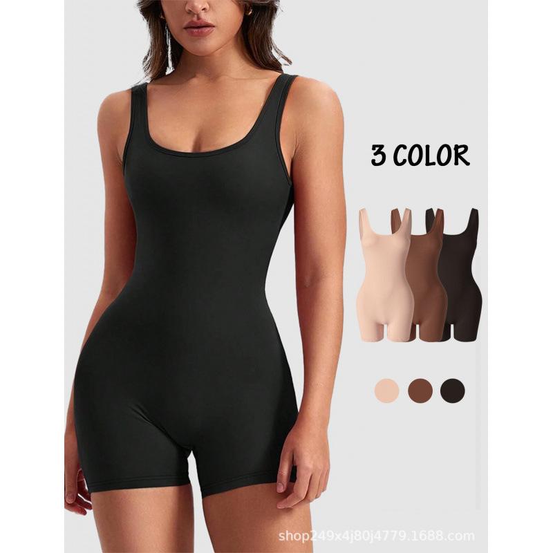

Women s Yoga Jumpsuit Sexy Figure-Hugging Butt-Lifting Tight-Fitting Yoga Jumpsuit for Exercise and Fitness S чёрный