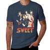 La T-shirt Sweet Glam Rock a Vestibilità Rilassata con Maniche Corte in Cotone