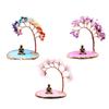 Buddha-Statue und Heilkristallbaum, Yoga-Meditations-Dekorationen Sitzende Buddha-Statuen Geldbaum Schreibtisch-Dekorationen
