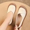 Cuir semelle souple nouvelle mère pédale antidérapante résistante à l'usure chaussures pour femmes confortables fond plat bouche peu profonde rétro chaussures simples
