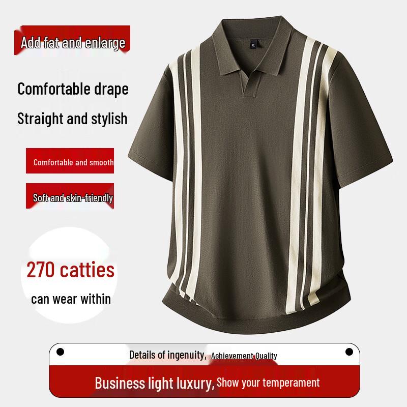 Men s Plus Size Short Sleeve Polo Shirt 7XL